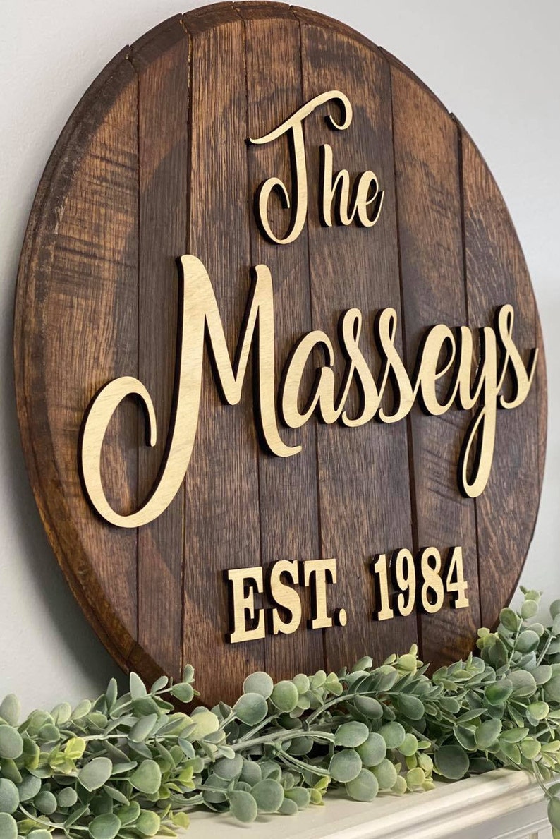 Personalized Wine Barrel Lid Large Barrel Lid Custom Wine Etsy