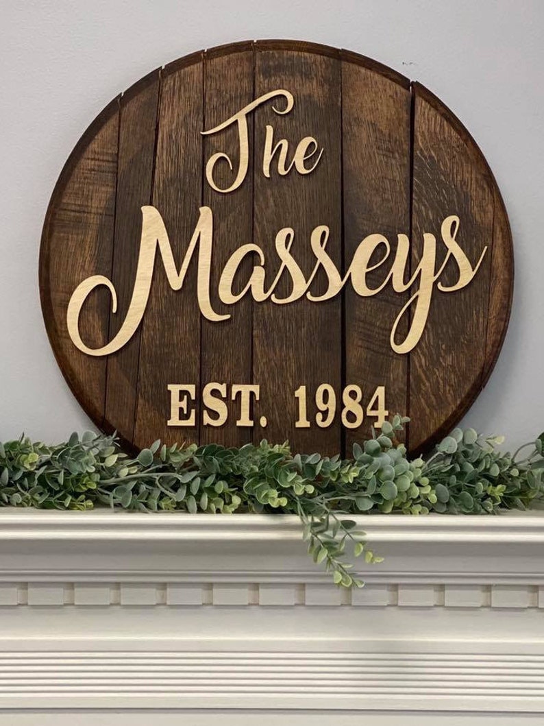 Personalized Wine Barrel Lid Large Barrel Lid Custom Wine Etsy