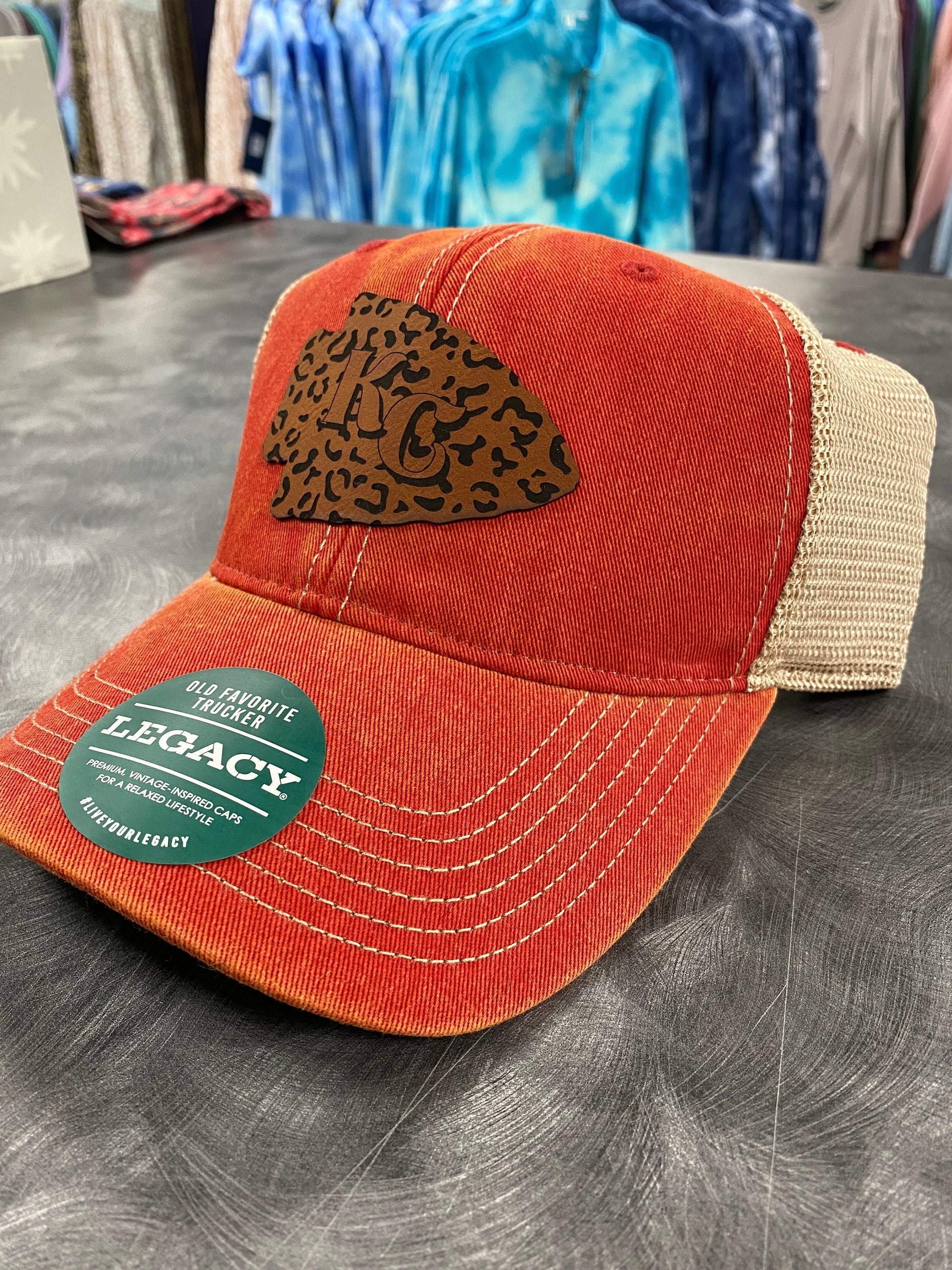 Chiefs Cheetah Patch Hat Girly KC Cap Adjustable Kansas City | Etsy