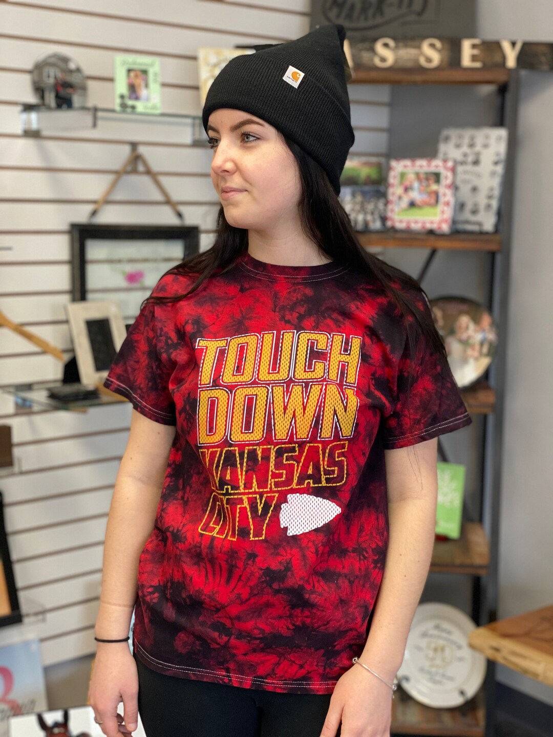 Touchdown Kansas City Tee, Tie Dye Kansas City Tee, Chiefs Tee - Etsy