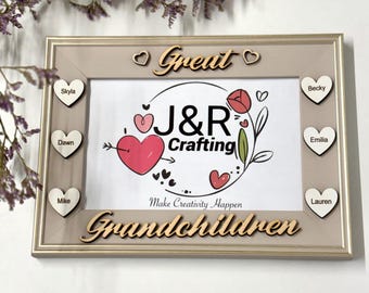Personalised Photo Frame,Great Grandchildren,Grandchildren Photo Frame,Birthday Gift For Grandparents ,Home Decor,