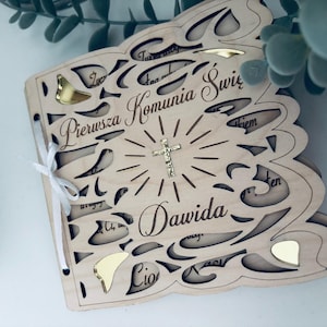 Personalised Communion Card , First Holy Communion Greeting Card, Gift for Communion Celebration, 1st Communion Wooden Card