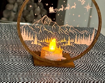 Merry Christmas Tealight Holder Christmas Decor,
