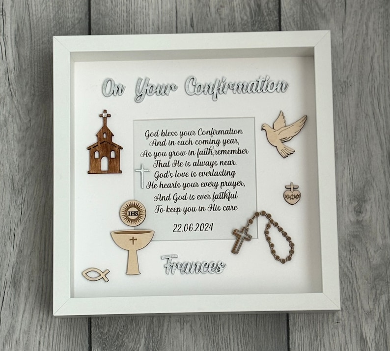 Confirmation Toy Personalized Confirmation Gift, 3D Box Frame Keepsake (27cm) - Etsy