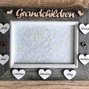 Personalised wooden photo frame , Grandchildren - Birthday Gift Home Decor,