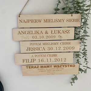 Plaque Family Story Wooden Sign Gift, Wedding Gift,Anniversary Gift