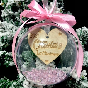 Personalised Bauble 1st Christmas ,Christmas gift