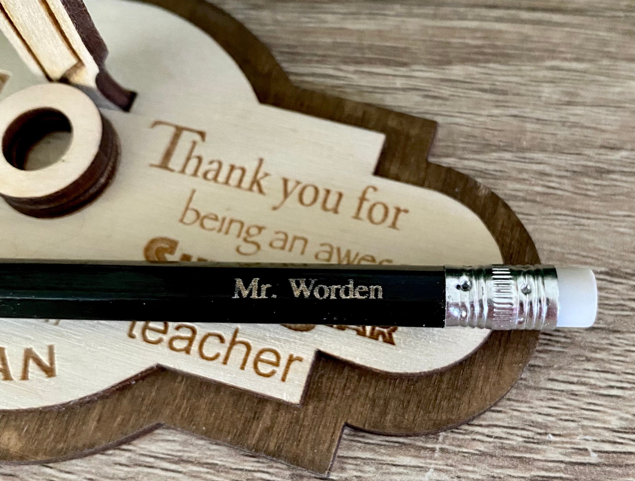 Personalised Teacher Gift Pencil Holder Desk Tidy Wooden Etsy