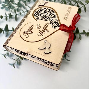 Personalisierte hölzerne Hochzeitsbox, Spardose, Hochzeitsgeschenk, Geschenk für Paare, Mr & Mrs Geschenk Brieftaschenhalter-Jede Sprache