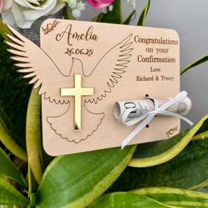 Confirmation Gift ,Baptism Gift,Bierzmowanie, Chrzest Swiety, Money Wallet Gift, Money Holder, Money Gift Idea, Personalised Gift,