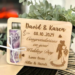 Hochzeitsgeschenk für Paar Geld Brieftasche Halter Hochzeit Geschenk-jede Sprache