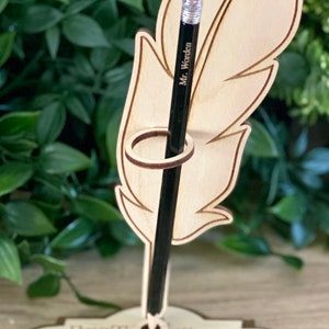 Personalised Teacher Gift Pencil  Holder desk tidy  , Wooden Holder