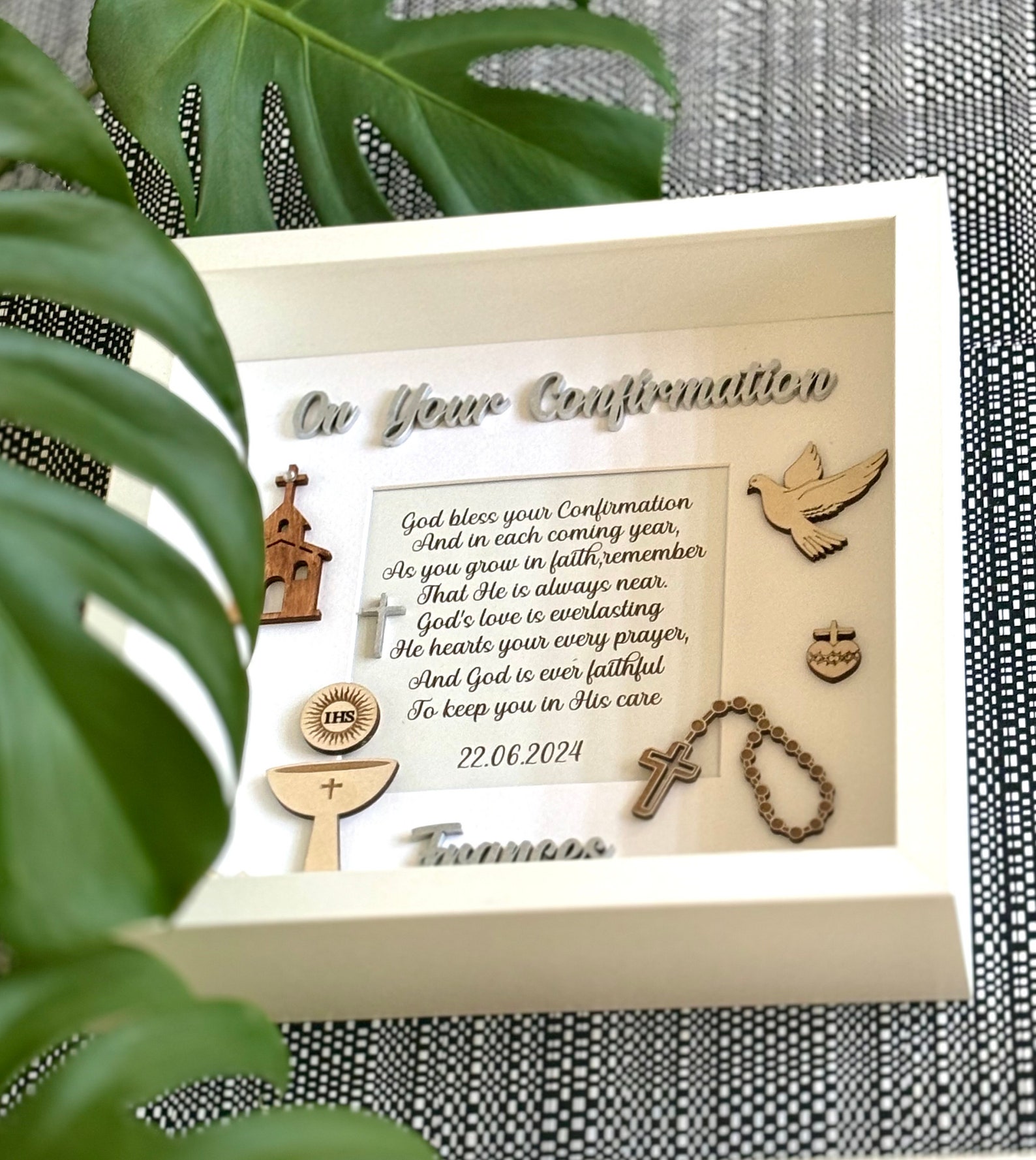 Personalised Confirmation Gift , 3D Box Frame, Confirmation Keepsake ...