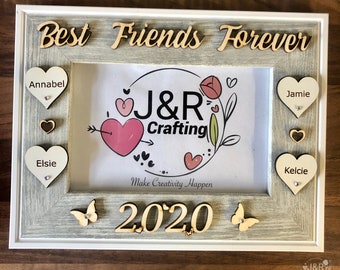 Cornice per foto in legno personalizzata ,BEST FRIENDS FOREVER,Birthday Gift Home Decor,