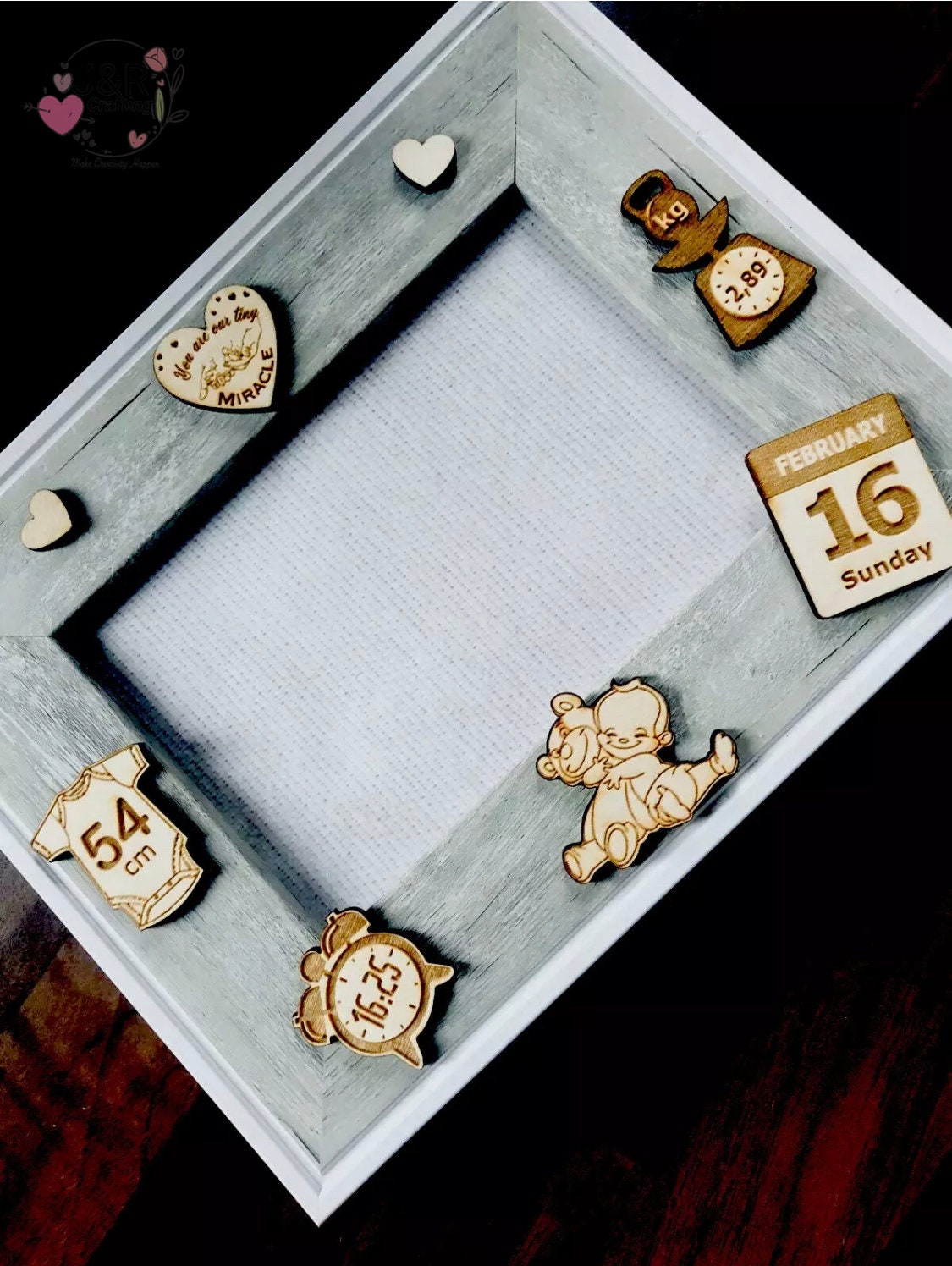 Wooden Photo Frame New Baby Keepsake Gift Etsy