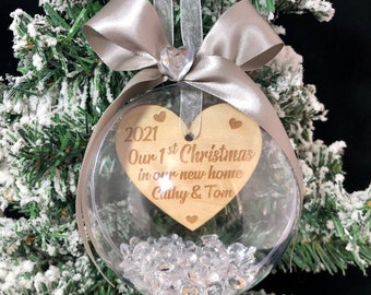 Personalised Bauble , Tree bauble decoration Our New Home, Christmas Gift