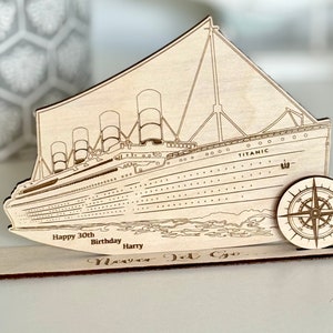 Titanic Boat , Birthday Gift With Message ,  Personalised With Any Name