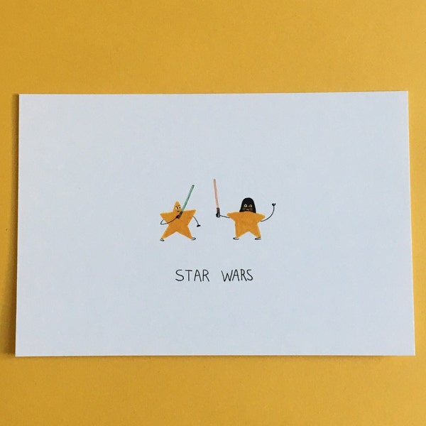 Funny Puns postcards, pen pal, snail mail, cute postcard, post crossing, funny cards, postcard set, happy mail, star wars, postcards