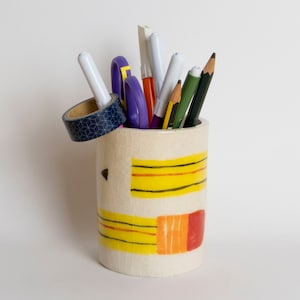 Organizador de manualidades con lápiz para lápices bonitos suministros  escolares de oficina organizador de marcadores de crayón de escritorio