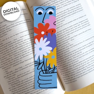 flower bookmark, digital bookmark, floral bookmark svg, cute bookmark, bookmark kids, printable bookmarks, book lover gift, download pdf