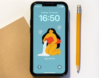 aquarius wallpaper, phone background, astrology wallpaper, iphone home screen, zodiac wallpaper, iPhone wallpaper, apple watch face