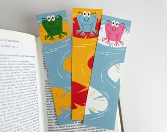 green tree frog, bookmark kids, cute bookmark, bookmark set, frog bookmark, cute kid bookmark, book mark, book lover gift, bookmark, books