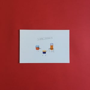 Cartes postales drôles de jeux de mots, paquet de cartes de blagues, cadeaux drôles, carte postale illustrée, carte de la Saint-Valentin, ensemble de cartes postales illustrées amusantes Jam