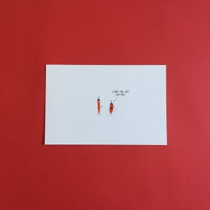 Cartes postales drôles de jeux de mots, paquet de cartes de blagues, cadeaux drôles, carte postale illustrée, carte de la Saint-Valentin, ensemble de cartes postales illustrées amusantes Hot Peppers
