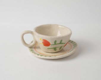Small coffee cup decorative piece, decorative ceramic coffee cup, small object coffee