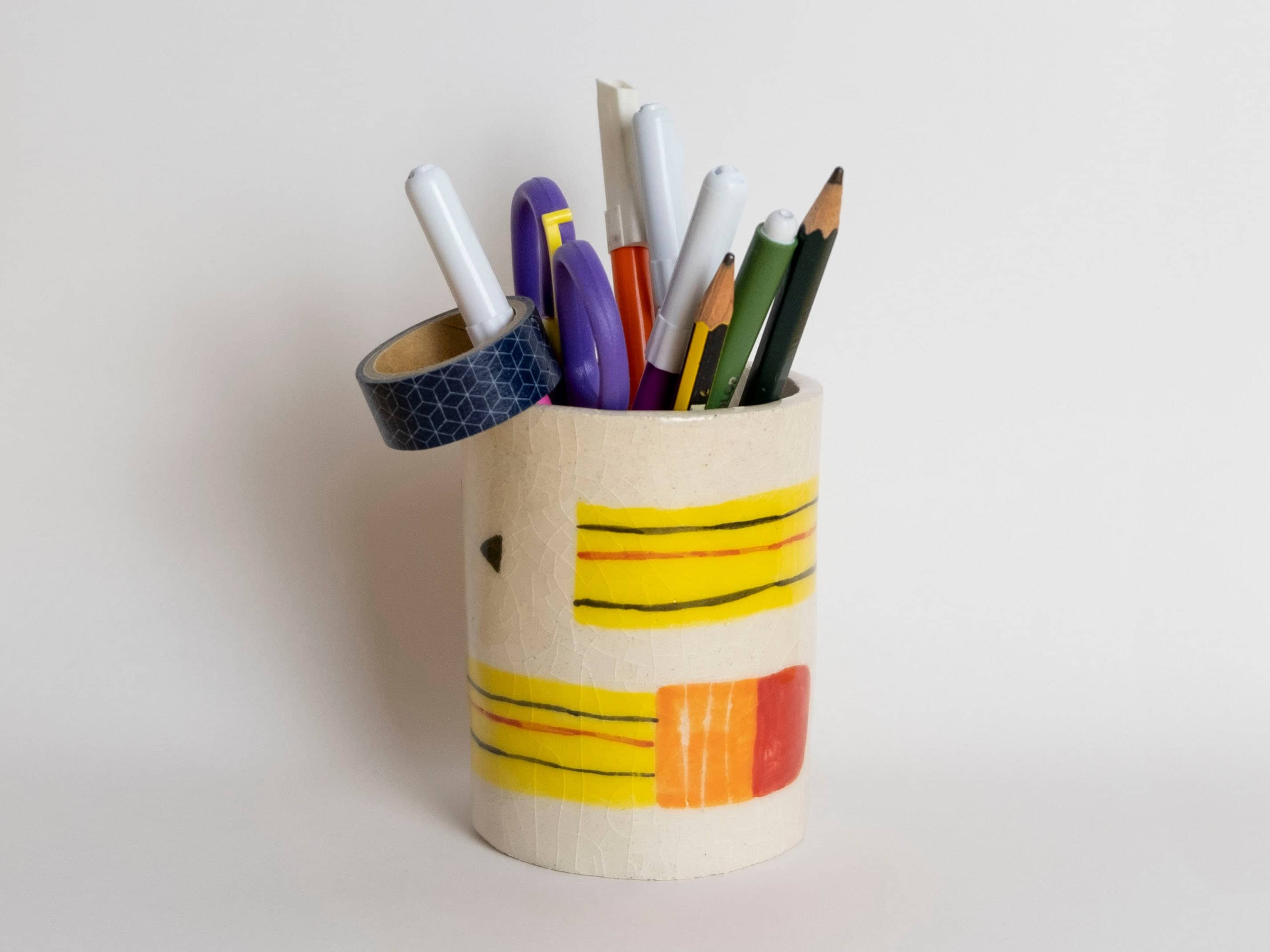 Pencil Cup, Handmade Ceramic Pencil Holder, Pencil Desk Cup, Ceramic ...
