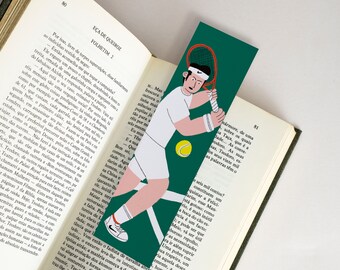 art tennis, oeuvre tennis, marque-page tennis, joli marque-page, marque page pour enfants, impression tennis, balle de tennis, cadeaux tennis, cadeau entraîneur de tennis