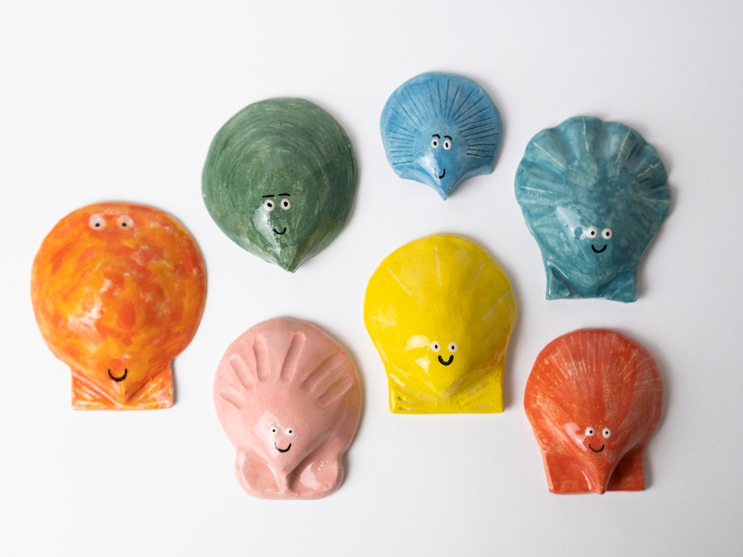 Cute Shells Decorative Ceramic Piece, Stoneware Shells for Home ...