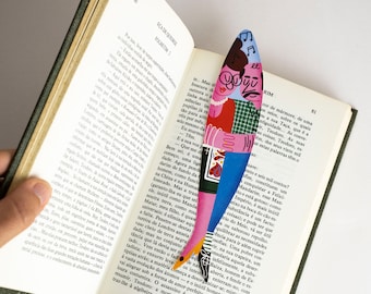 Portuguese love bookmark, cute bookmark, illustrated bookmark, page saver, book accessories, sardine, bookmark, book lover, portugal