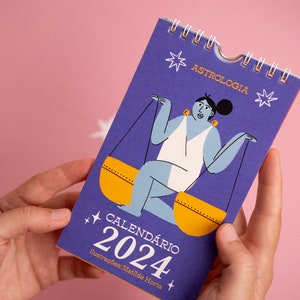 2024 calendar, zodiac calendar, artist calendar, illustrated calendar, mini wall calendar, year calendar, desk calendar, 2024 wall calendar image 10