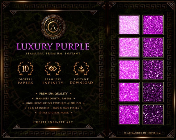 Download Purple Glitter Digital Papers Glitter Digital Paper Pack Etsy