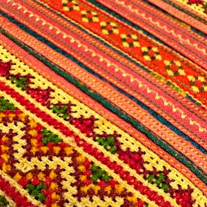 Handgemachte bedruckte Baumwolle gewebt Etui/Tasche/Geldbörse Hmong Stamm Nordthailand Sommer Urlaubsspaß heiß jetzt schwingend einzigartig