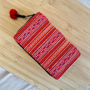 Handgemachte bedruckte Baumwolle gewebt Etui/Tasche/Geldbörse Hmong Stamm Nordthailand Sommer Urlaubs Spaß heiß jetzt