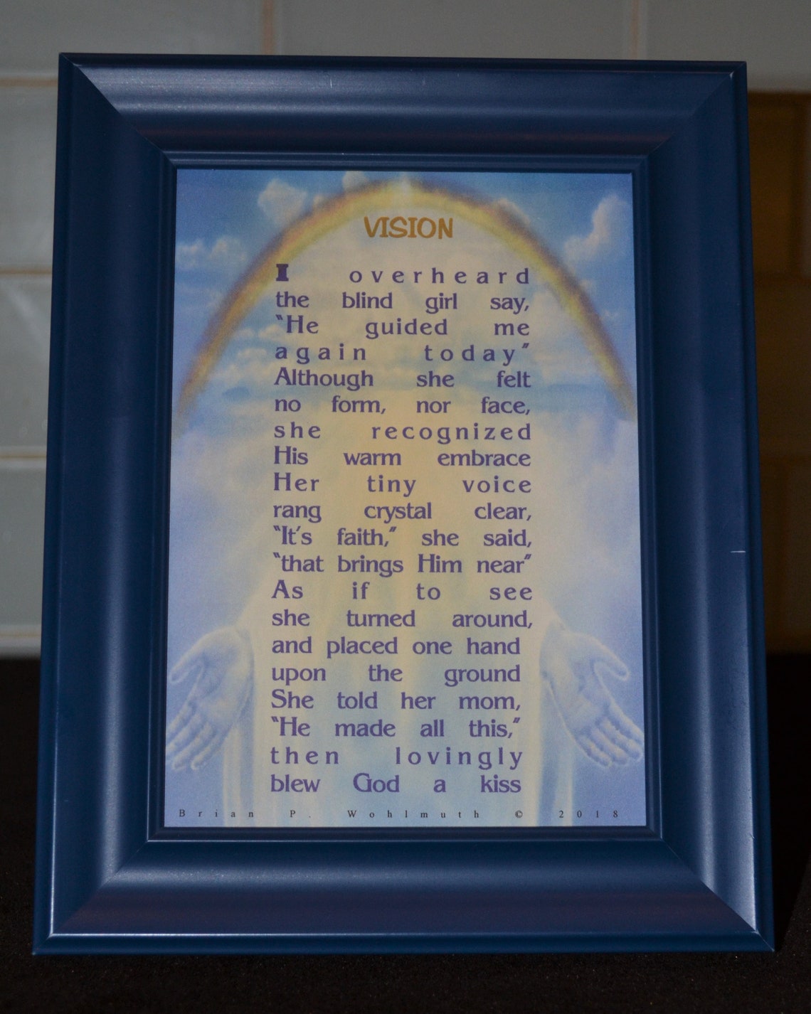 VISION // Original Poetry Print // 5 X 7 Art Print // Rhyming Etsy