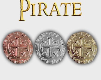Pirate Coin Replica – Pieces of Eight Style Metal Currency for LARP & RPG, board games