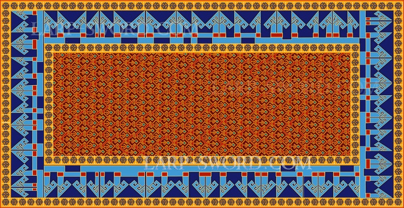 1250 Medieval Design Carpet - Replica of Rug From the Seljuk Period - Etsy