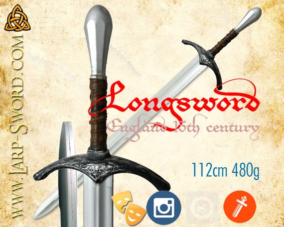 FOAM Padded Viking Sword Latex LARP Medieval Prop Weapon Cosplay Costume onehand