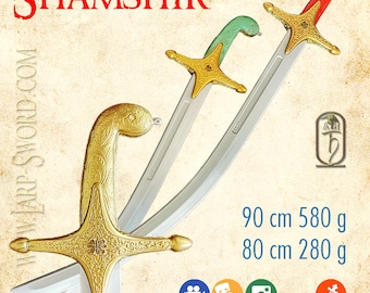 Shamshir Skumsabel – Orientaliskt böjt lajv- och cosplaysvärd