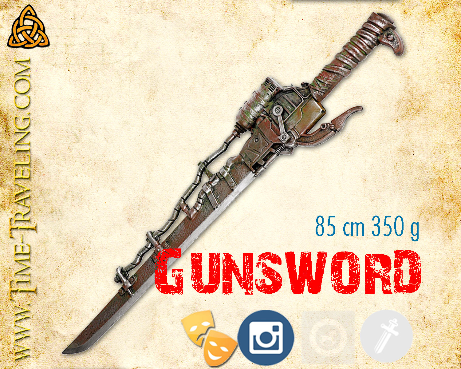 Gun sword. Стимпанк мечи.