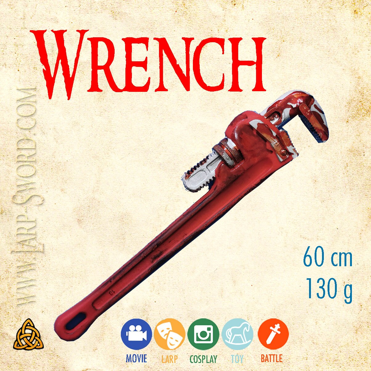 LARP Monkey Wrench - Red