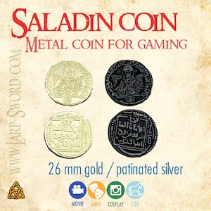 Saladin - metal coin for gaming and larp