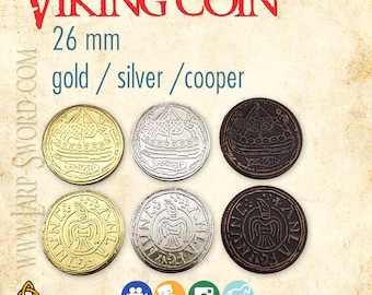 Moneda vikinga - para juegos y larp