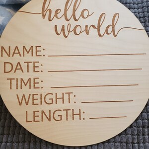 Hello World Digital Download SVG | Milestone Disc Announcement Laser ...