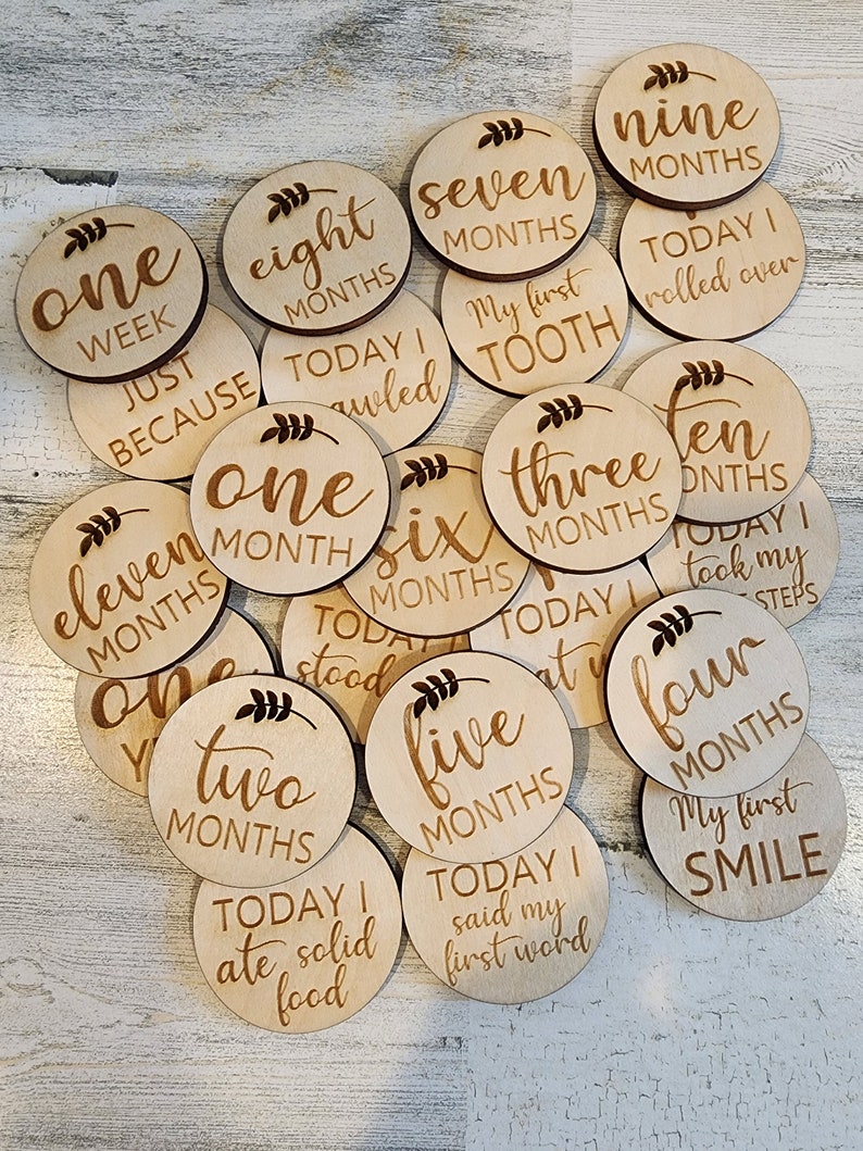 Baby Milestone Discs SVG: Laser Cut Photo Prop (digital Download) - Etsy