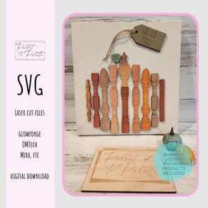 Hello Fall Spindle Pumpkin SVG File | Spindle Style Pumpkin download for Autumn Decor laser file | Hello Fall Pumpkin Decoration | Farmhouse