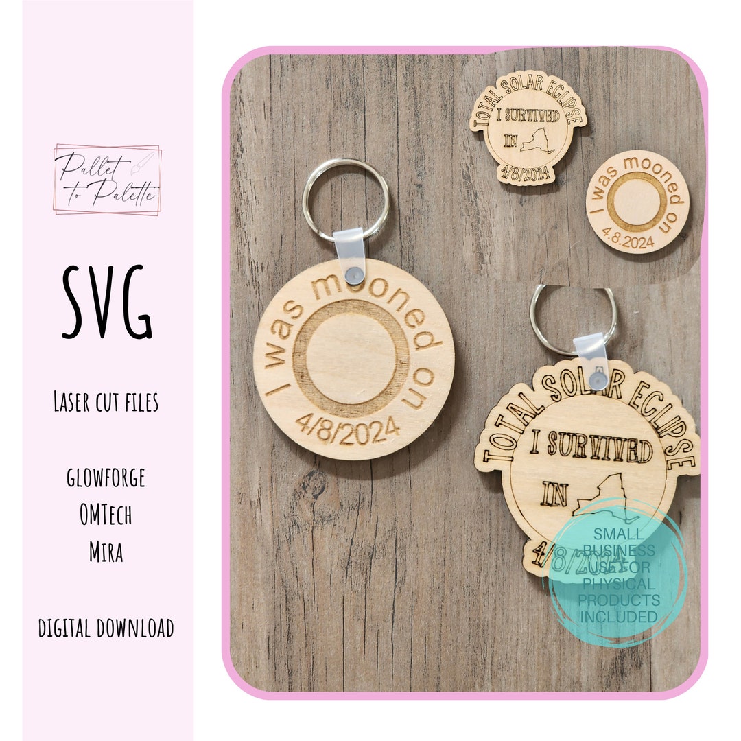 Total Solar Eclipse 2024 Souvenir and Keychains. All 13 States